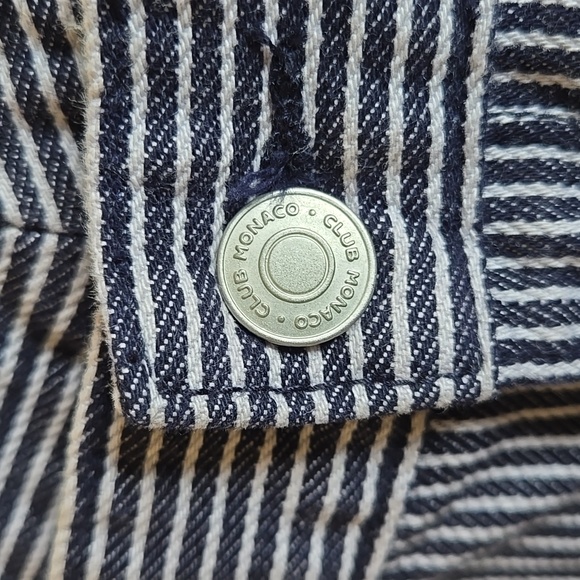 Club Monaco Maebel Striped Crop Jeans 2 - Picture 5 of 10